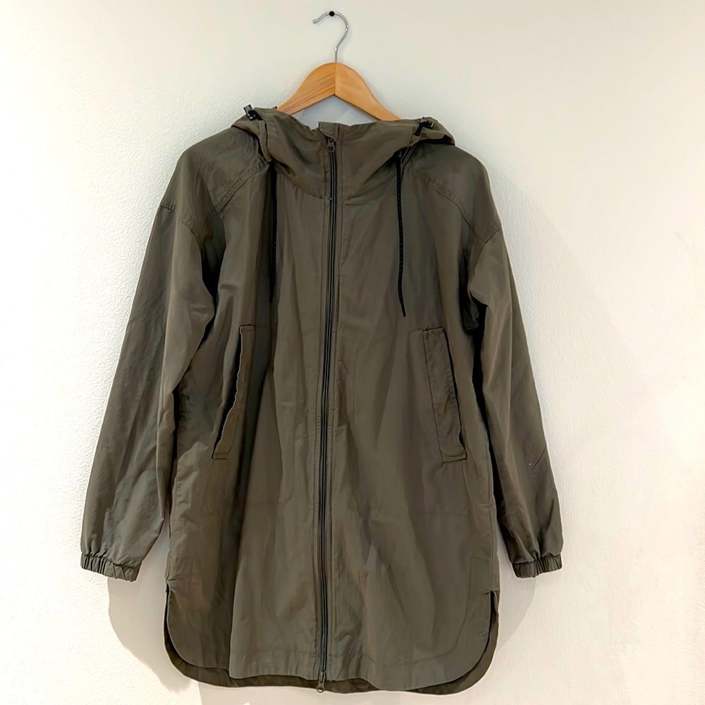 Columbia lightweight cotton olive rain jacket size xs